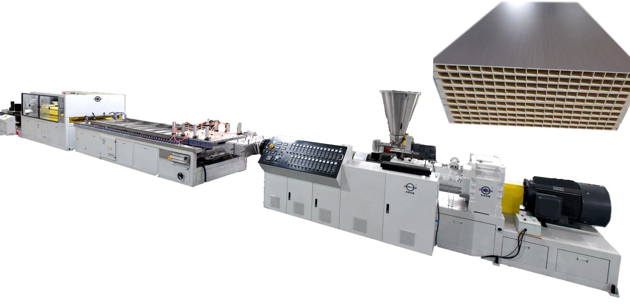 PVC single screw extruder with vacuum feeder